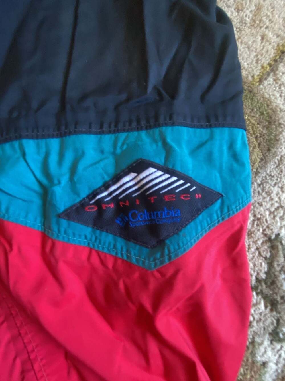 Vintage Columbia Omni-Tech Colorblock Hooded Jacket Men's Size M - Picture 3 of 6